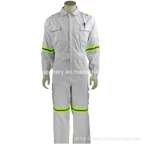 Silver Color Cotton Coverall/ Mechanic Uniform, Crew Clothing, Workwear